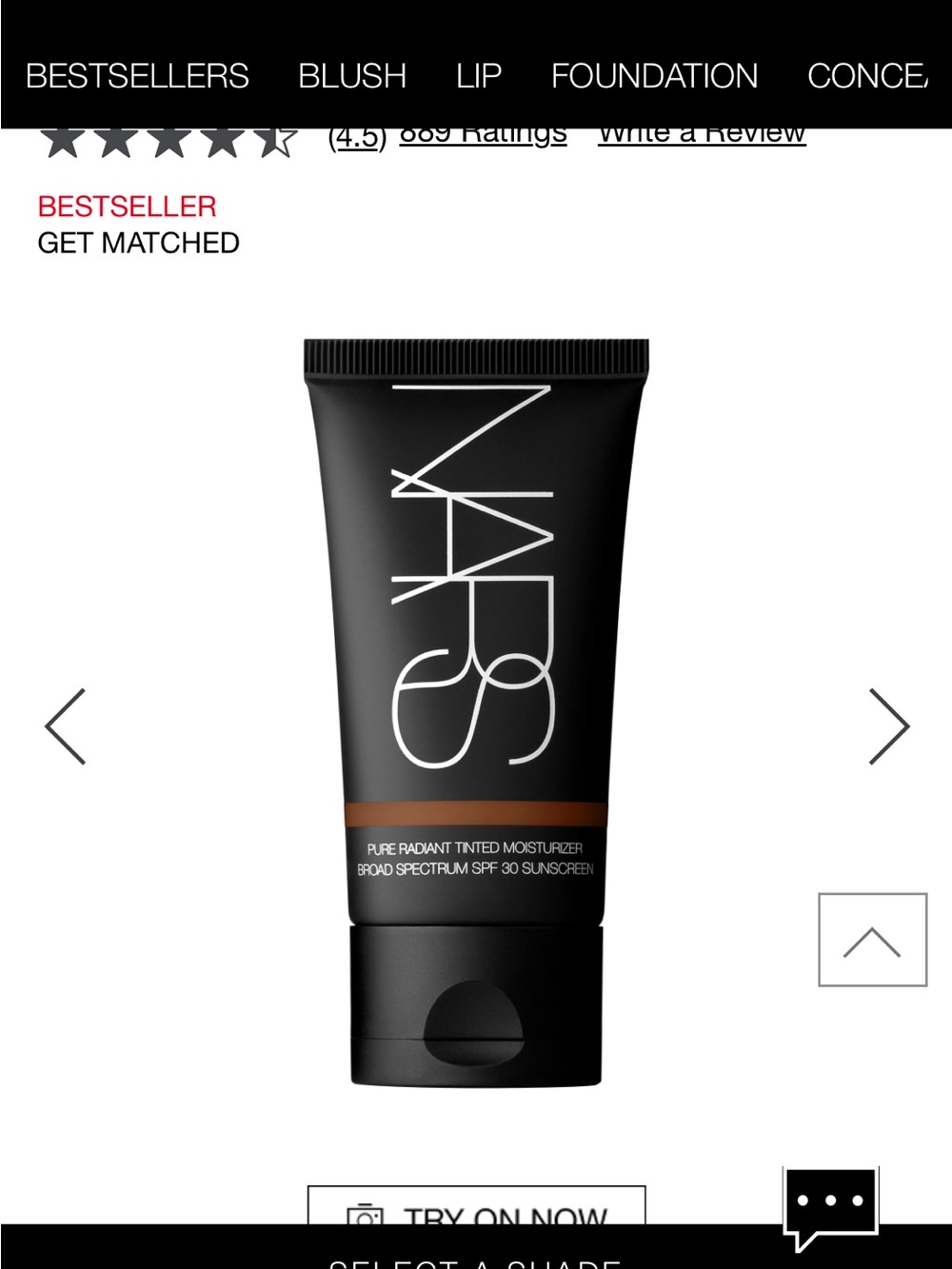 NARS Tinted Swatch in Warm Medium Brown